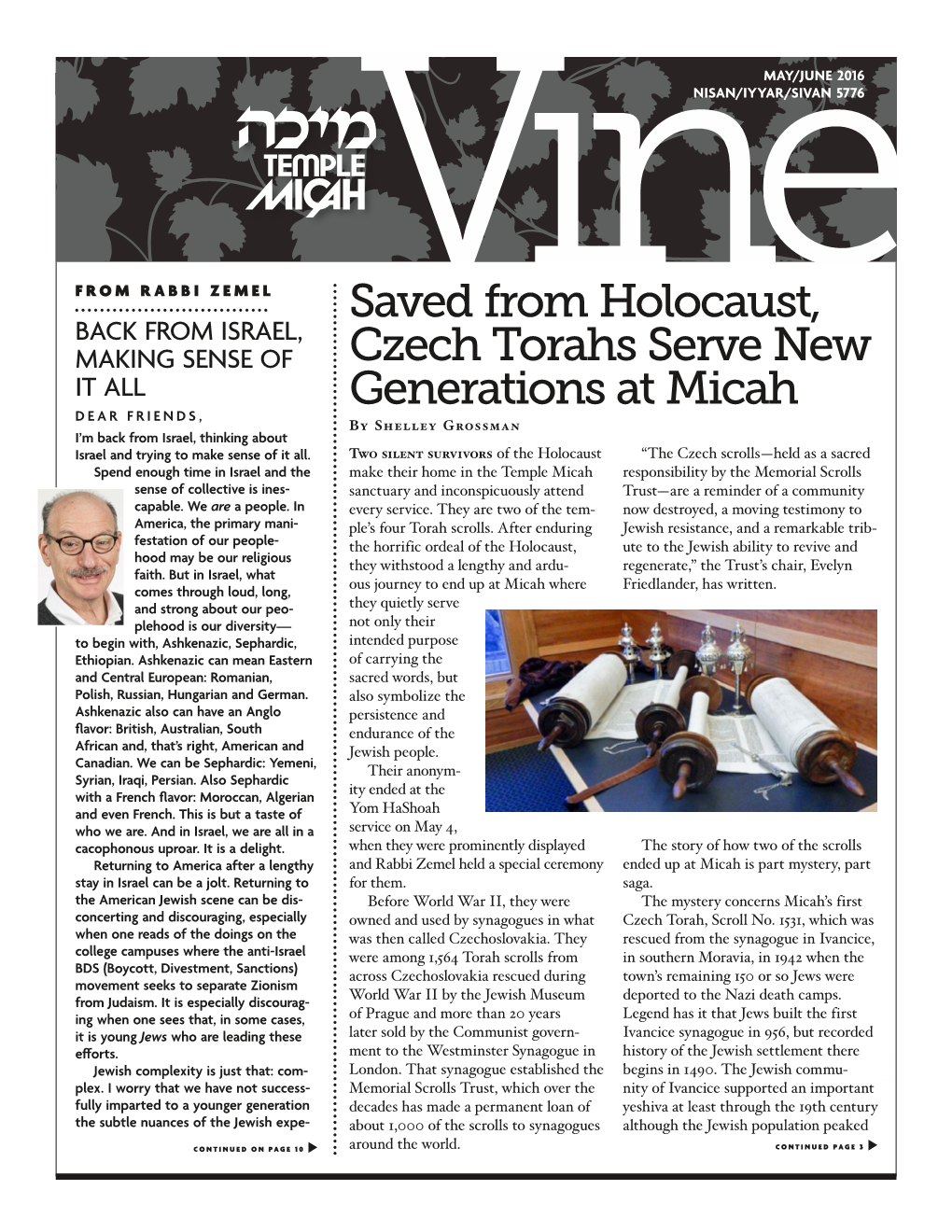 Saved from Holocaust, Czech Torahs Serve New Generations at Micah