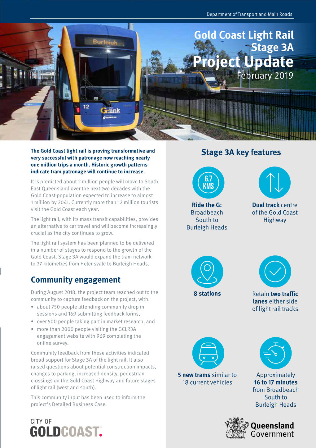 Gold Coast Light Rail Stage 3A Project Update February 2019