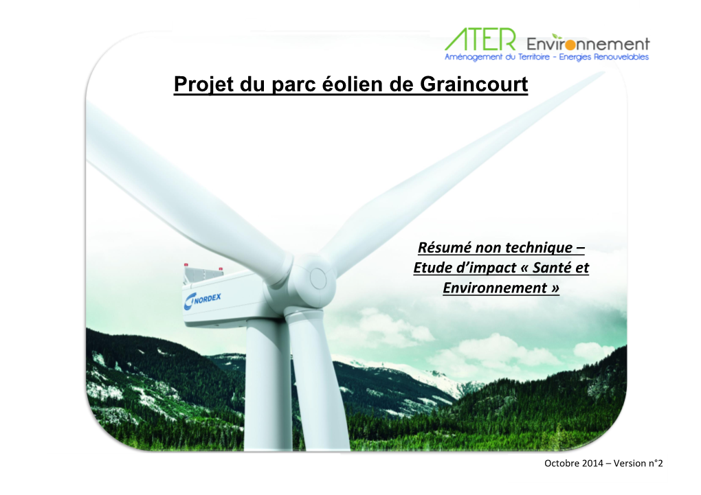 Projet Du Parc Éolien De Graincourt