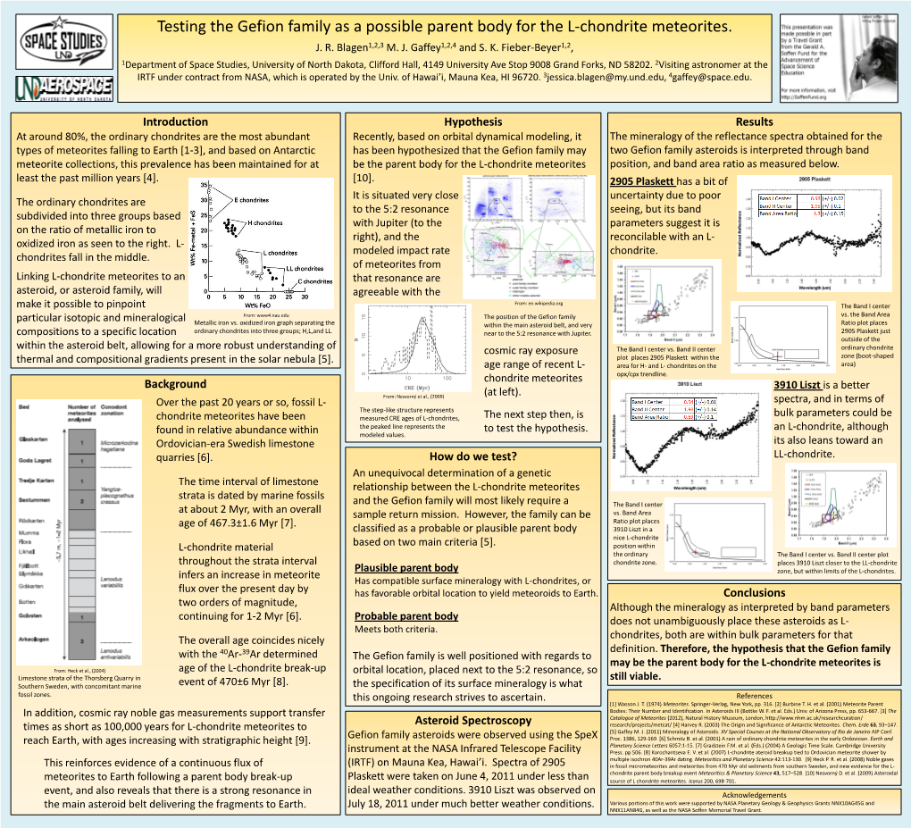 Testing the Gefion Family As a Possible Parent Body for the L-Chondrite Meteorites