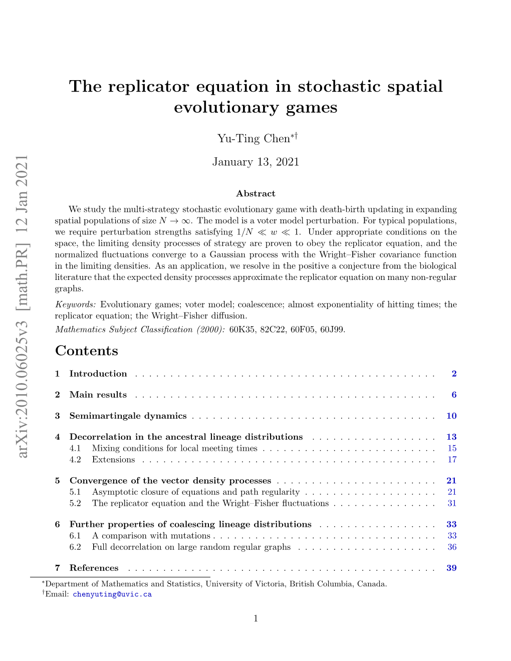 The Replicator Equation in Stochastic Spatial Evolutionary Games