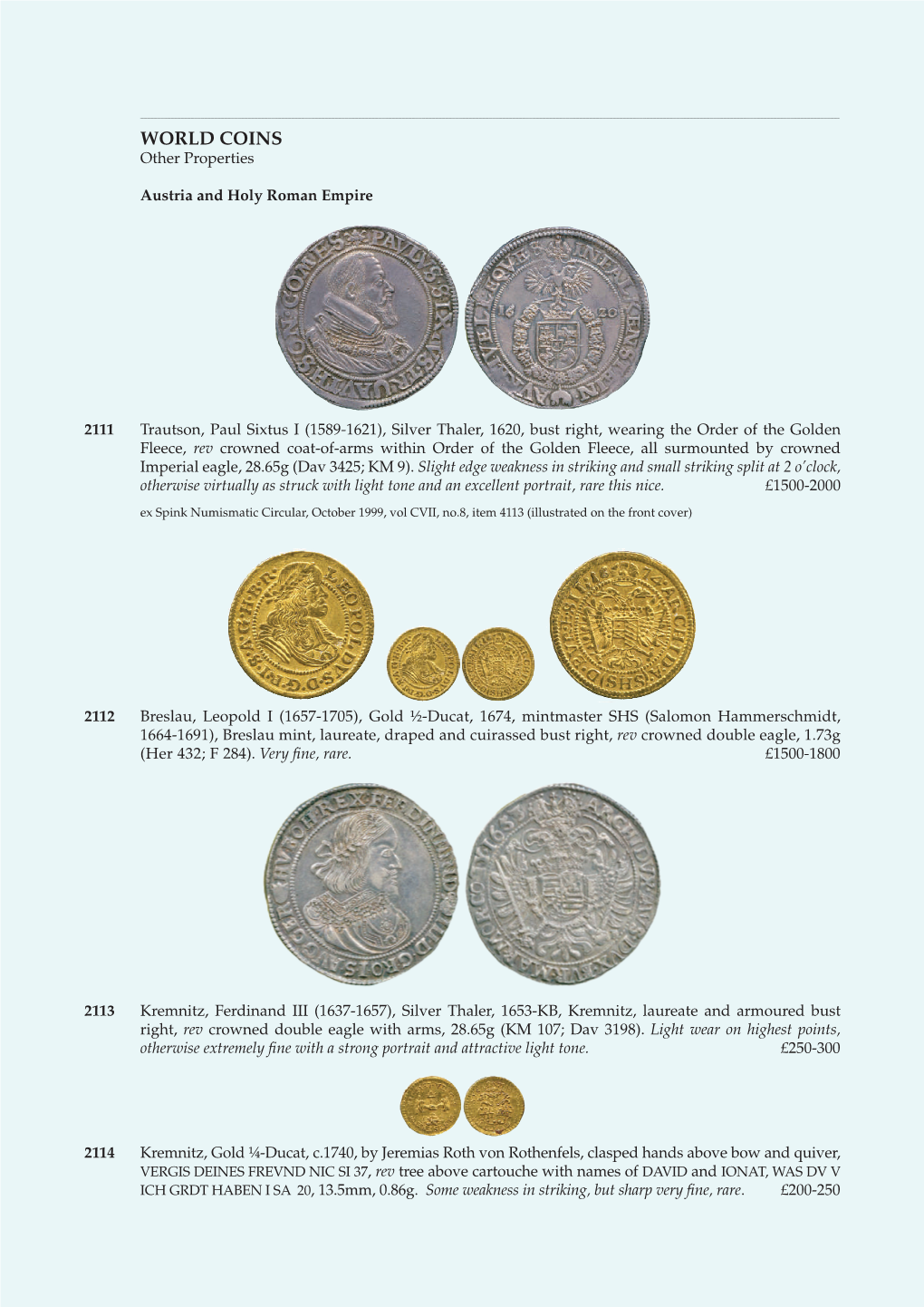 WORLD COINS Other Properties