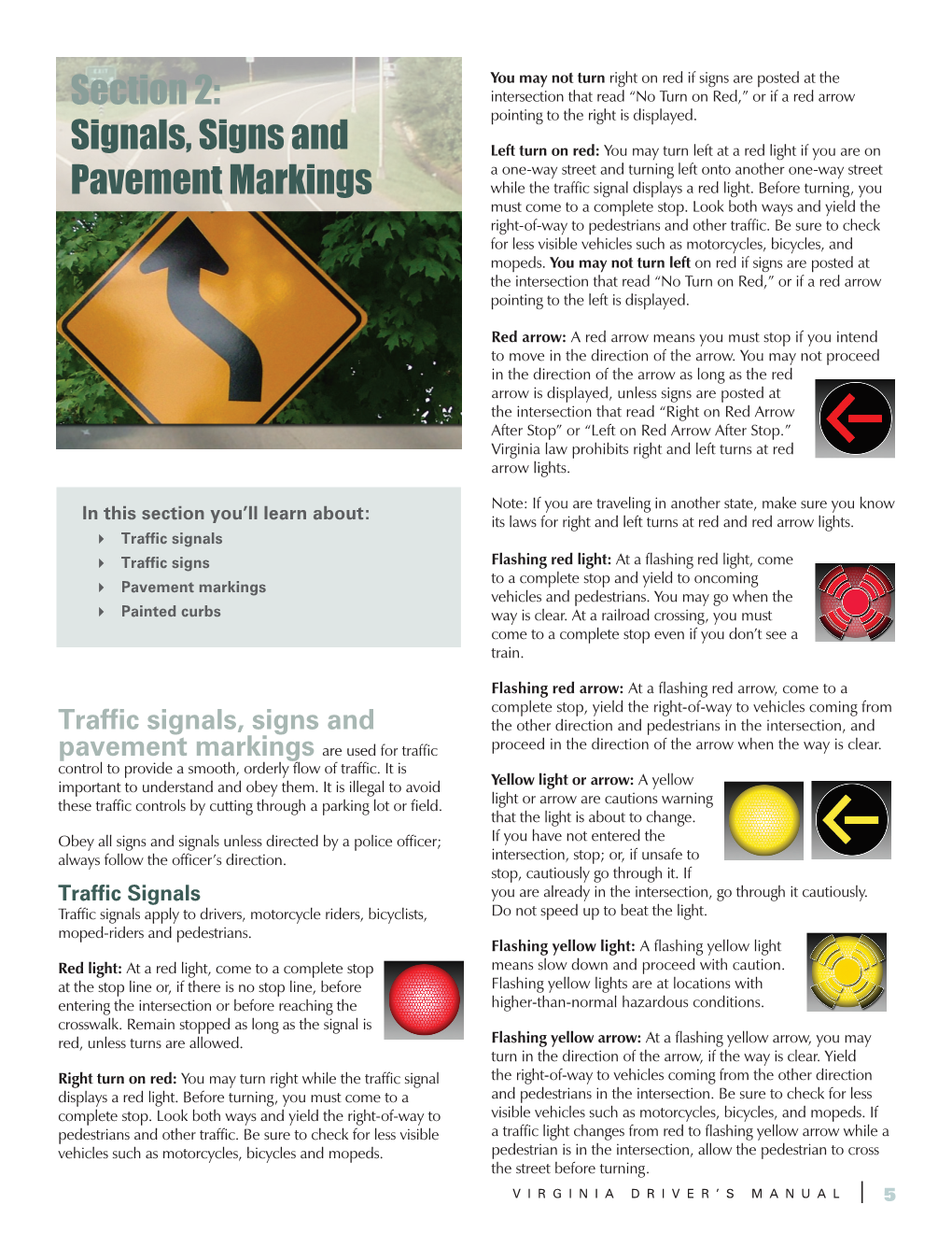 Signals, Signs and Pavement Markings