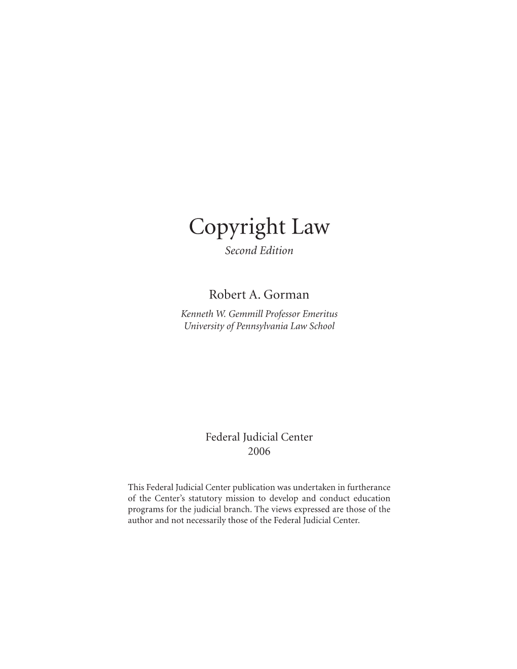 Copyright Law Second Edition