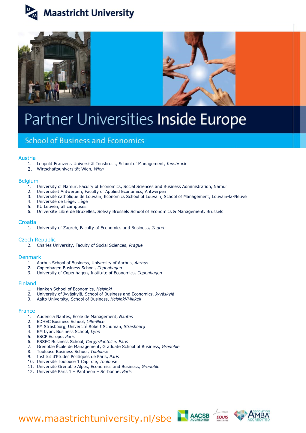 Partnerlijst Universiteiten Sbe 1.Pdf