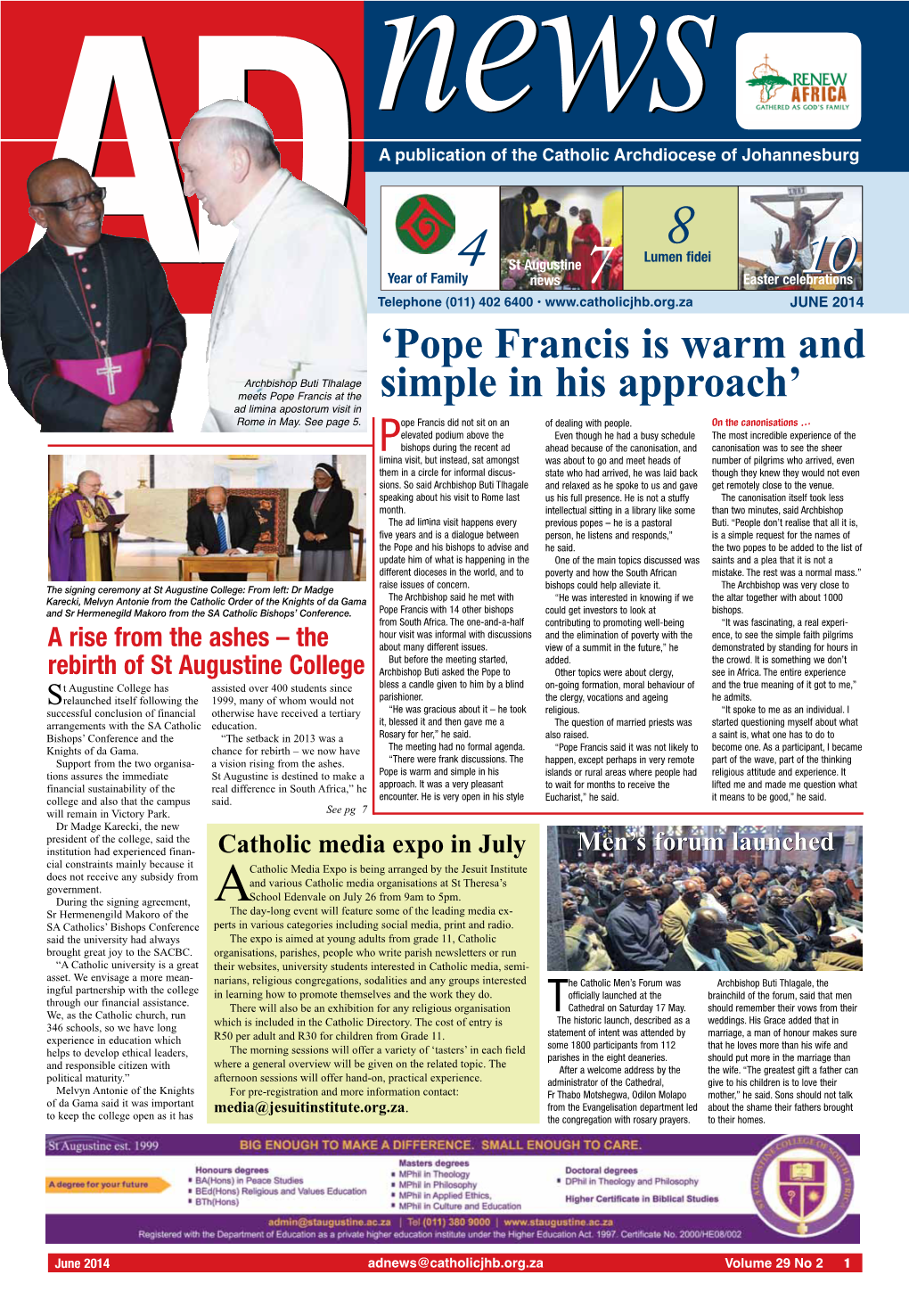 'Pope Francis Is Warm and Simple in His Approach'