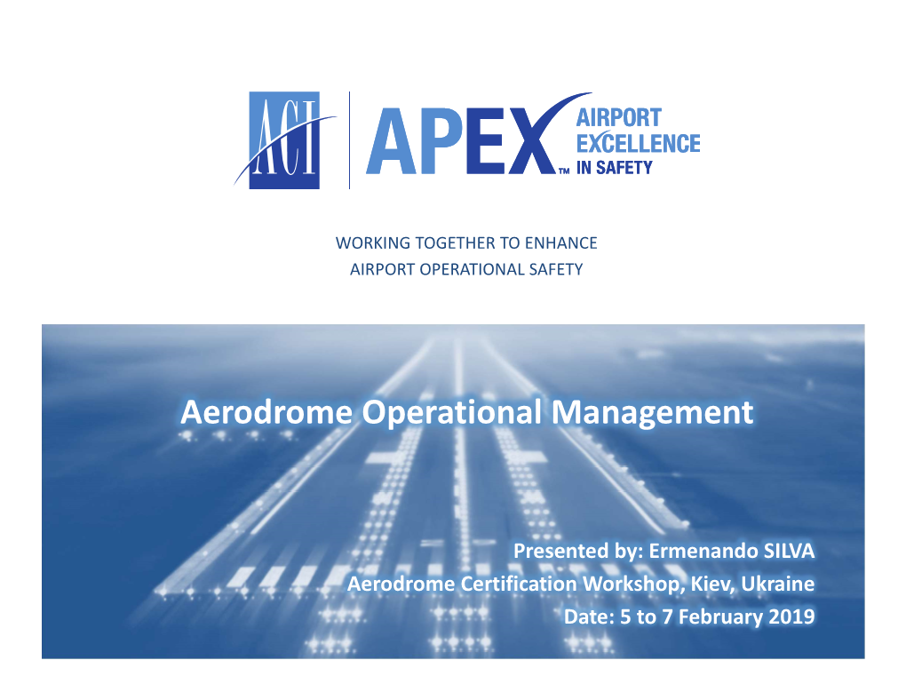 Aerodrome Operational Management