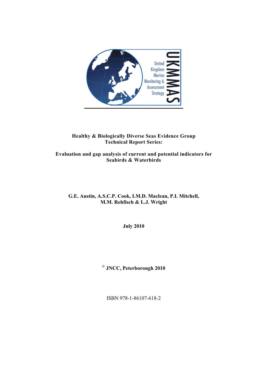 Healthy & Biologically Diverse Seas Evidence Group Technical Report