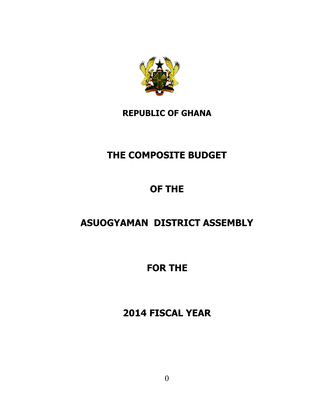 The Composite Budget of the Asuogyaman District Assembly For