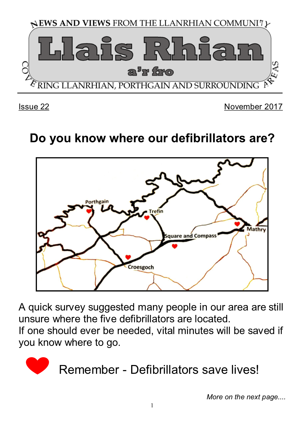 Remember - Defibrillators Save Lives!