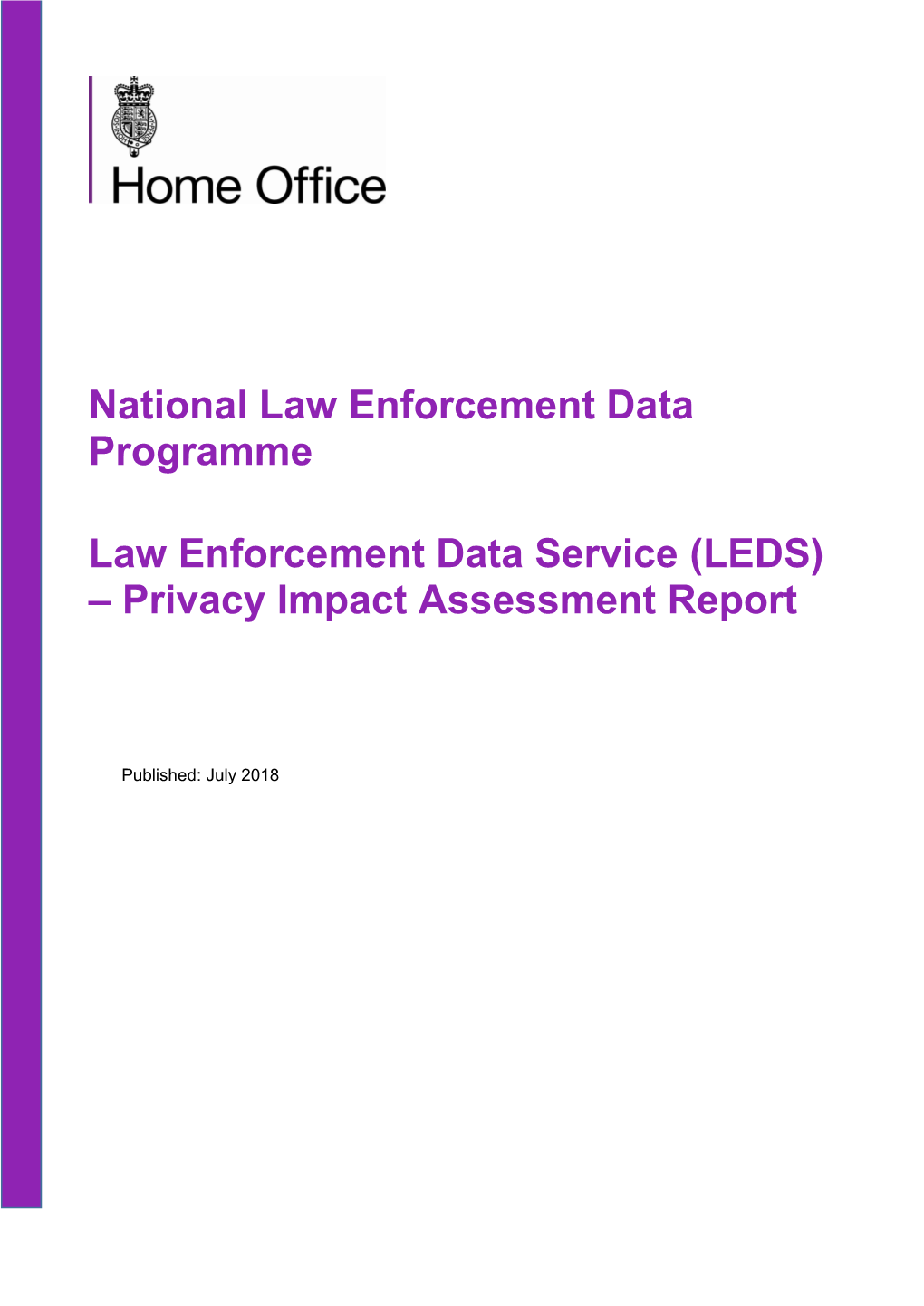 National Law Enforcement Data Programme Law