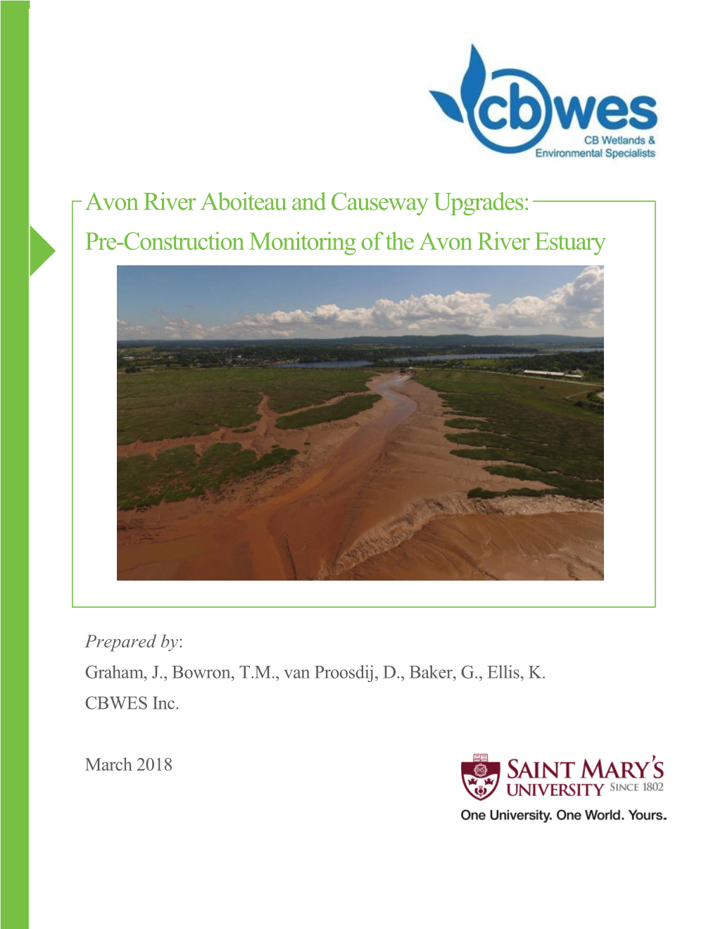 Pre-Construction Monitoring of the Avon River Estuary