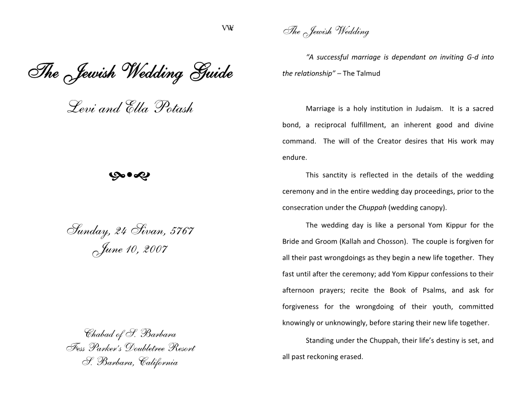 The Jewish Wedding Guide the Relationship” – the Talmud