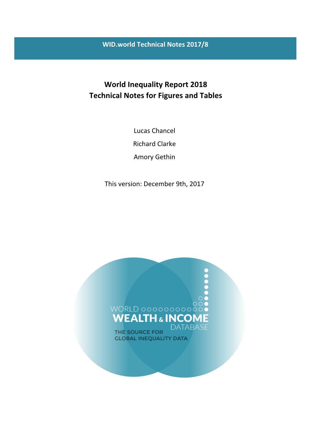 World Inequality Report 2018 Technical Notes for Figures and Tables