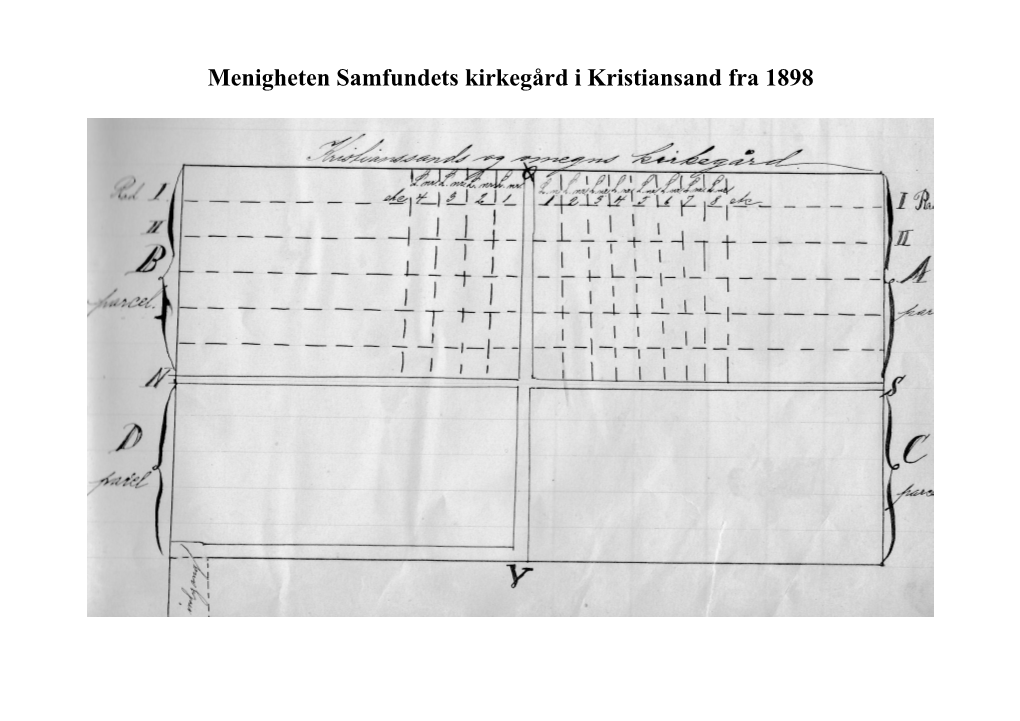 Menigheten Samfundets Kirkegård I Kristiansand Fra 1898