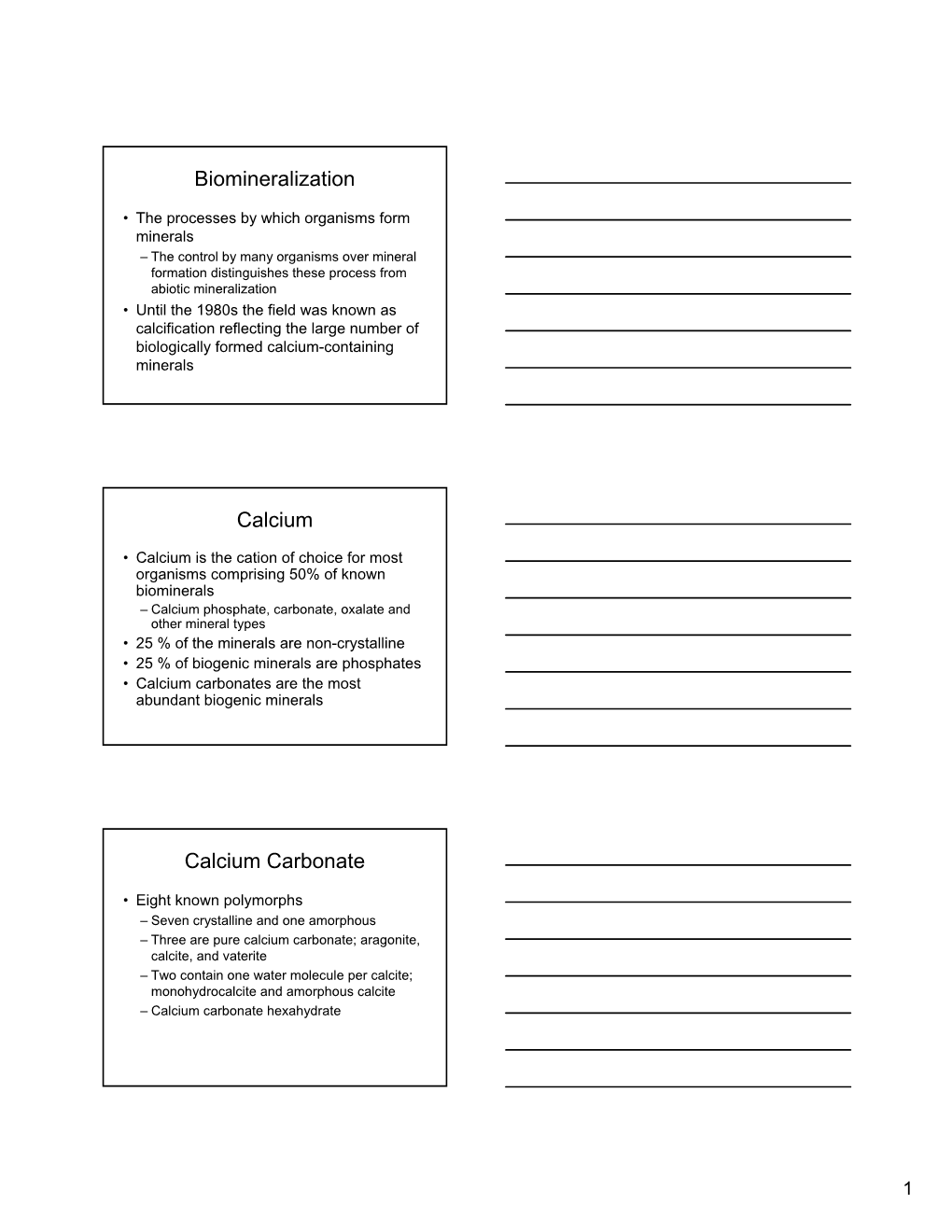 Biomineralization Calcium Calcium Carbonate