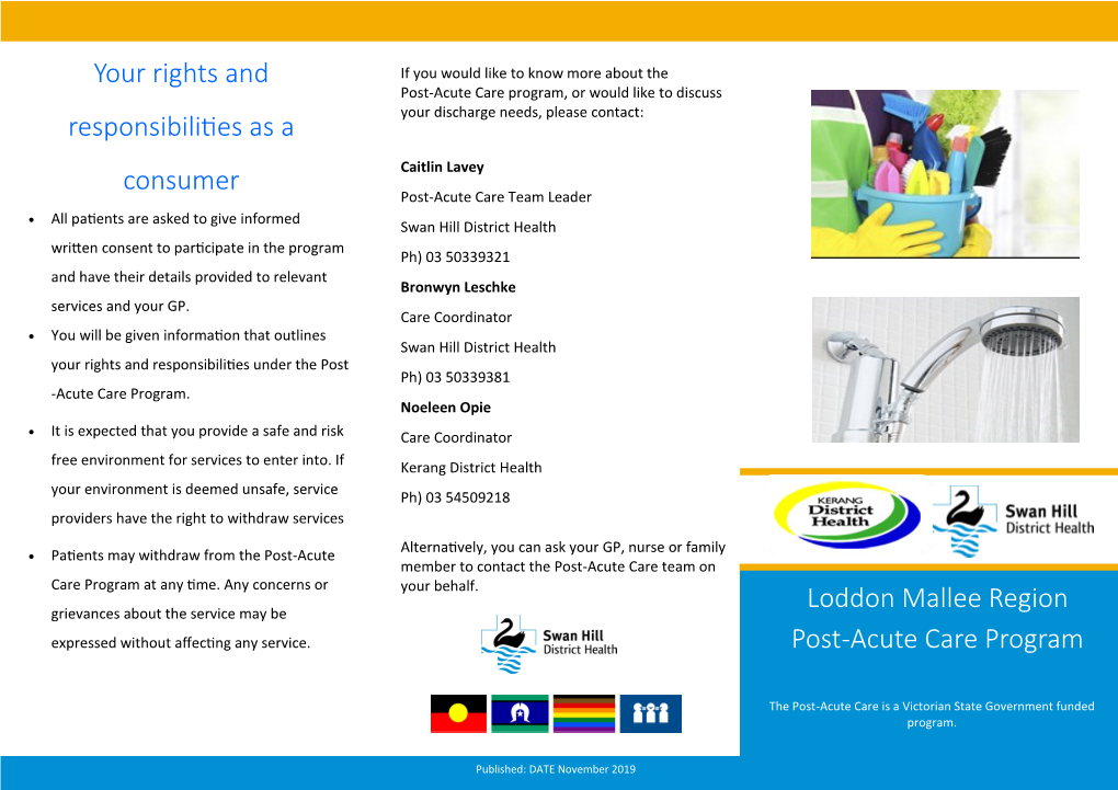 Loddon Mallee Region Post-Acute Care Program Your Rights And