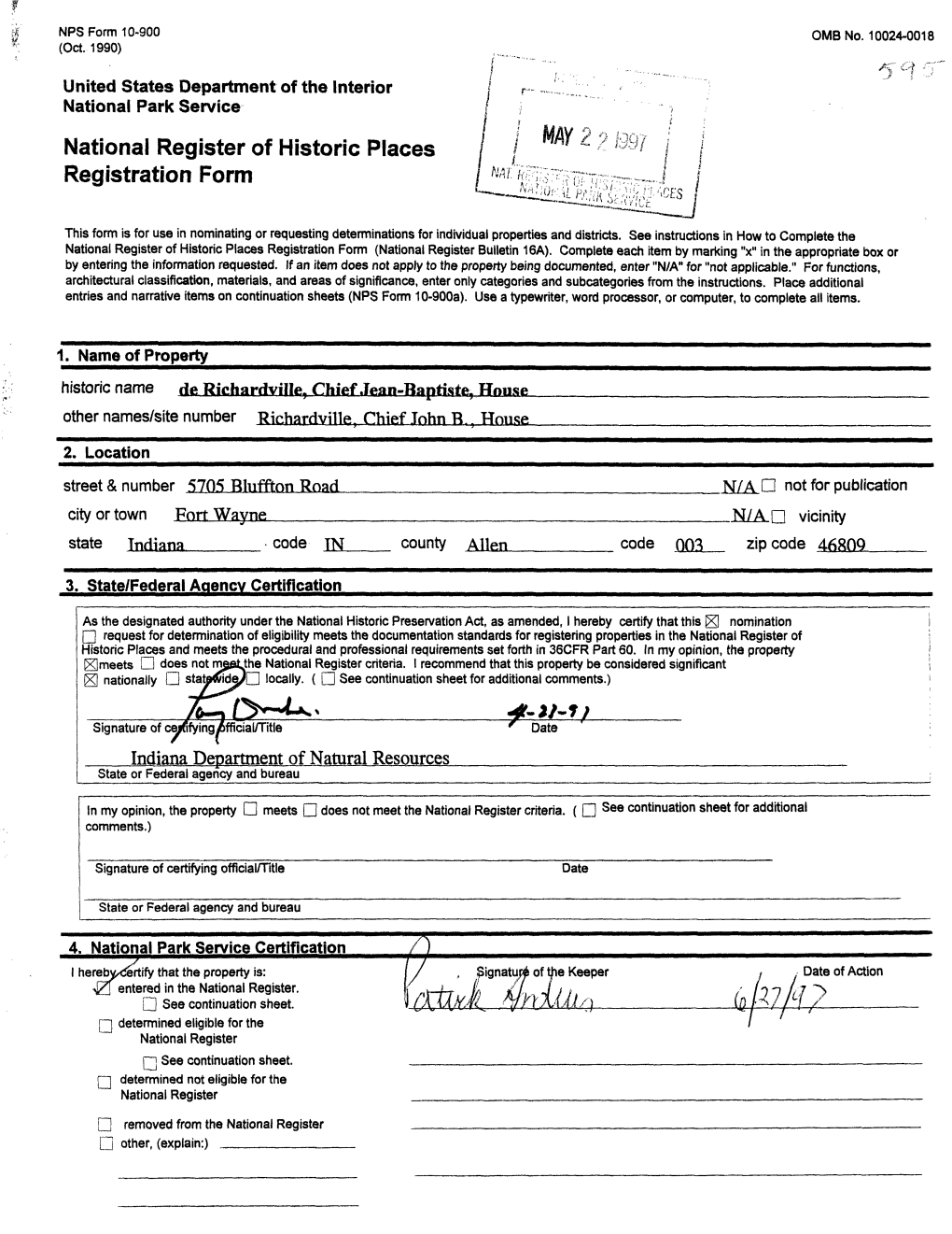 National Register of Historic Places Registration Form