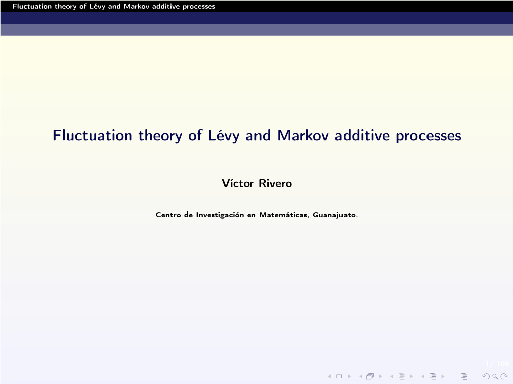 Fluctuation Theory of Lévy and Markov Additive Processes