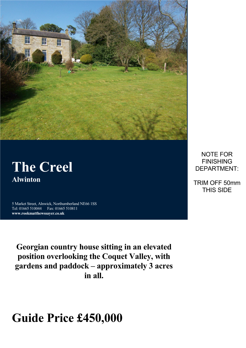 The Creel DEPARTMENT