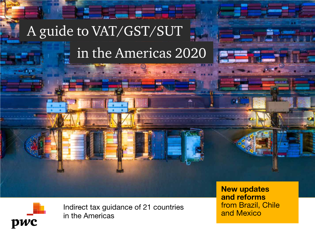 In the Americas 2020 a Guide to VAT/GST/SUT