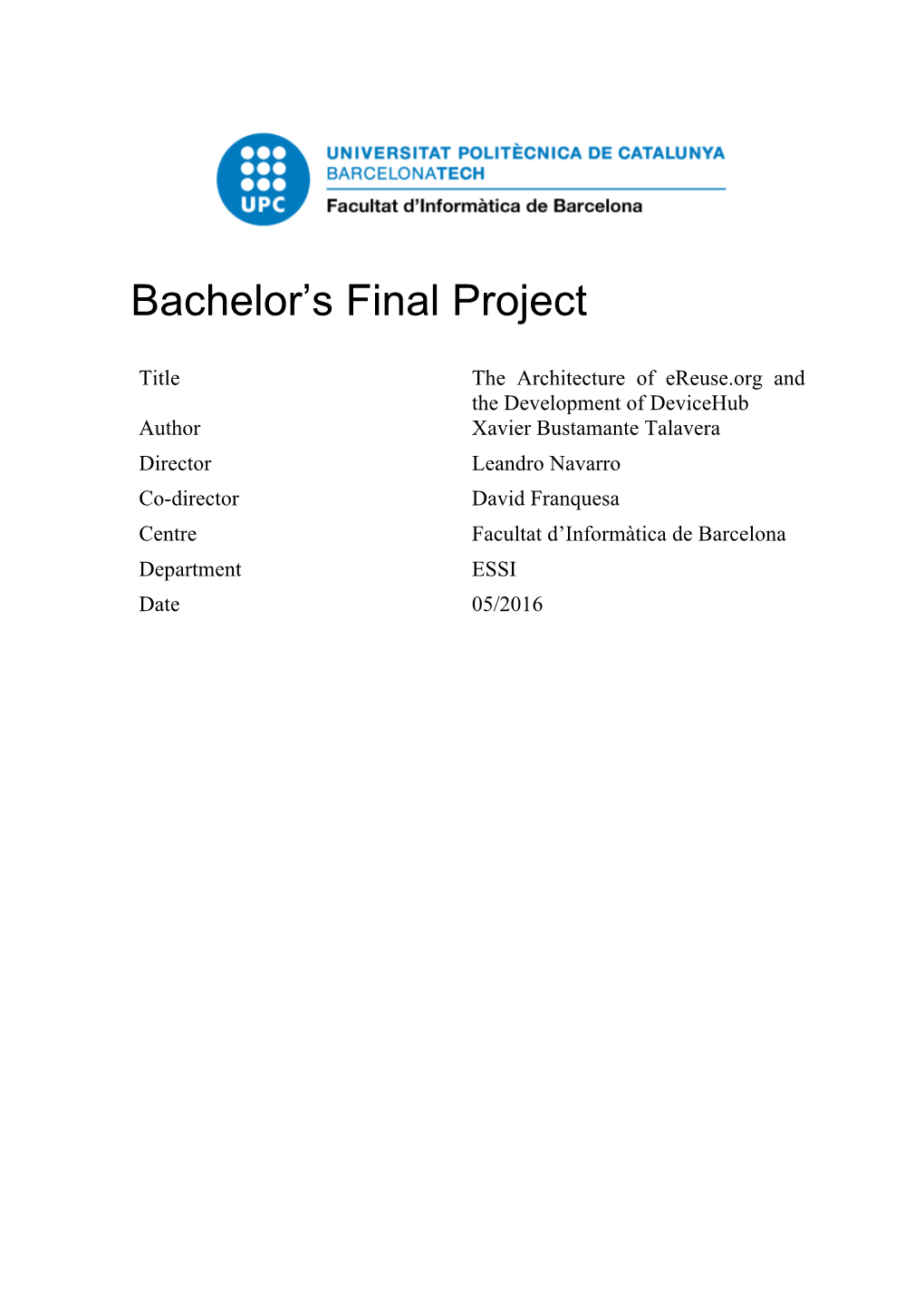 Bachelor's Final Project