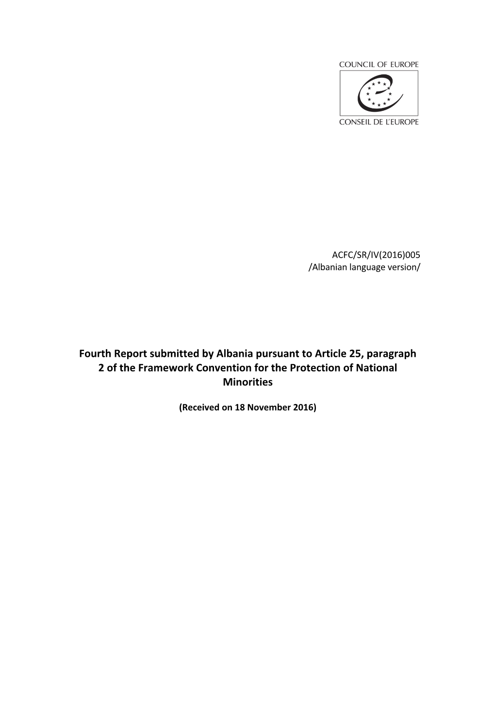 ACFC/SR/IV(2016)005 /Albanian Language Version