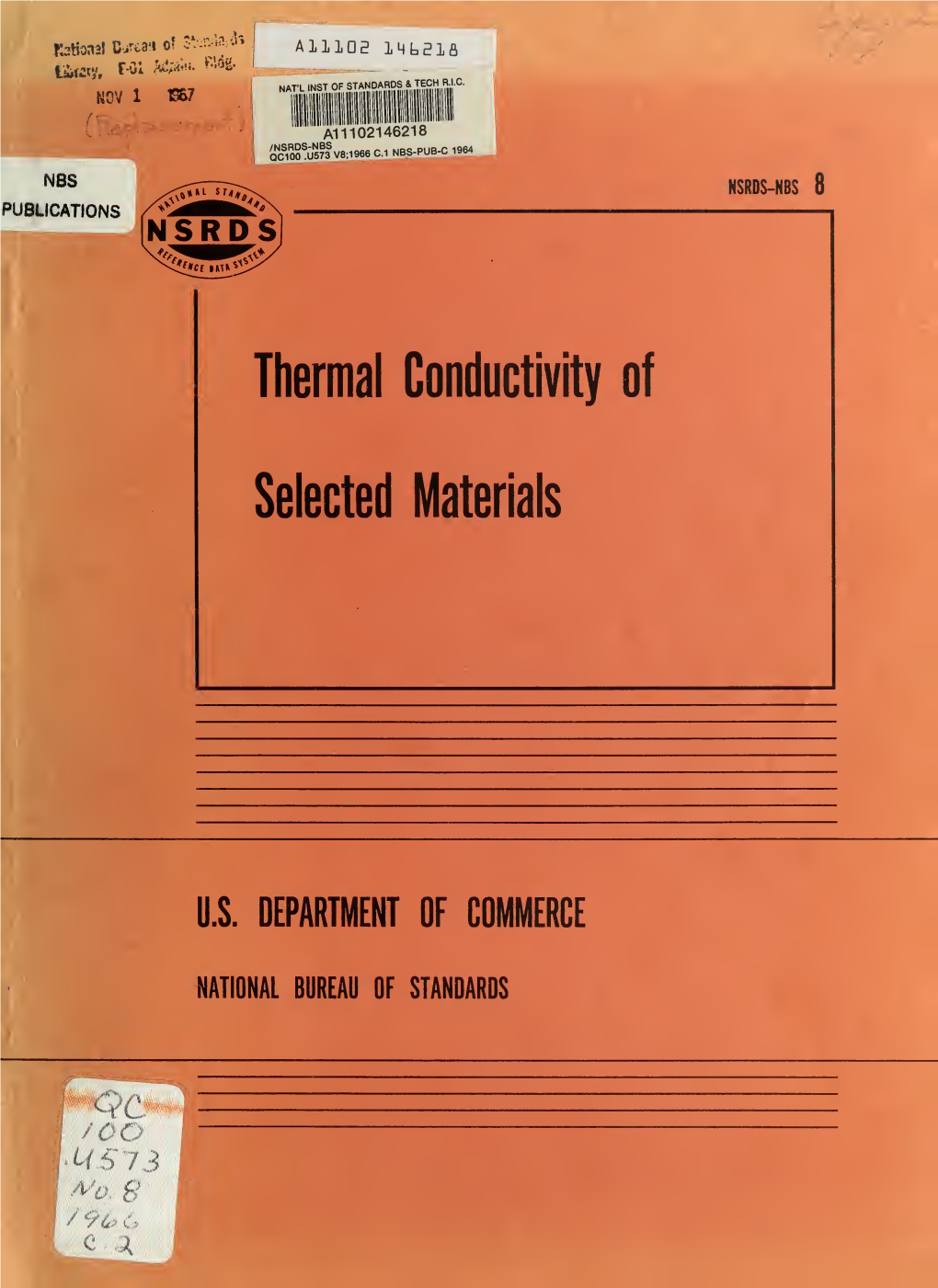 Thermal Conductivity of Selected Materials