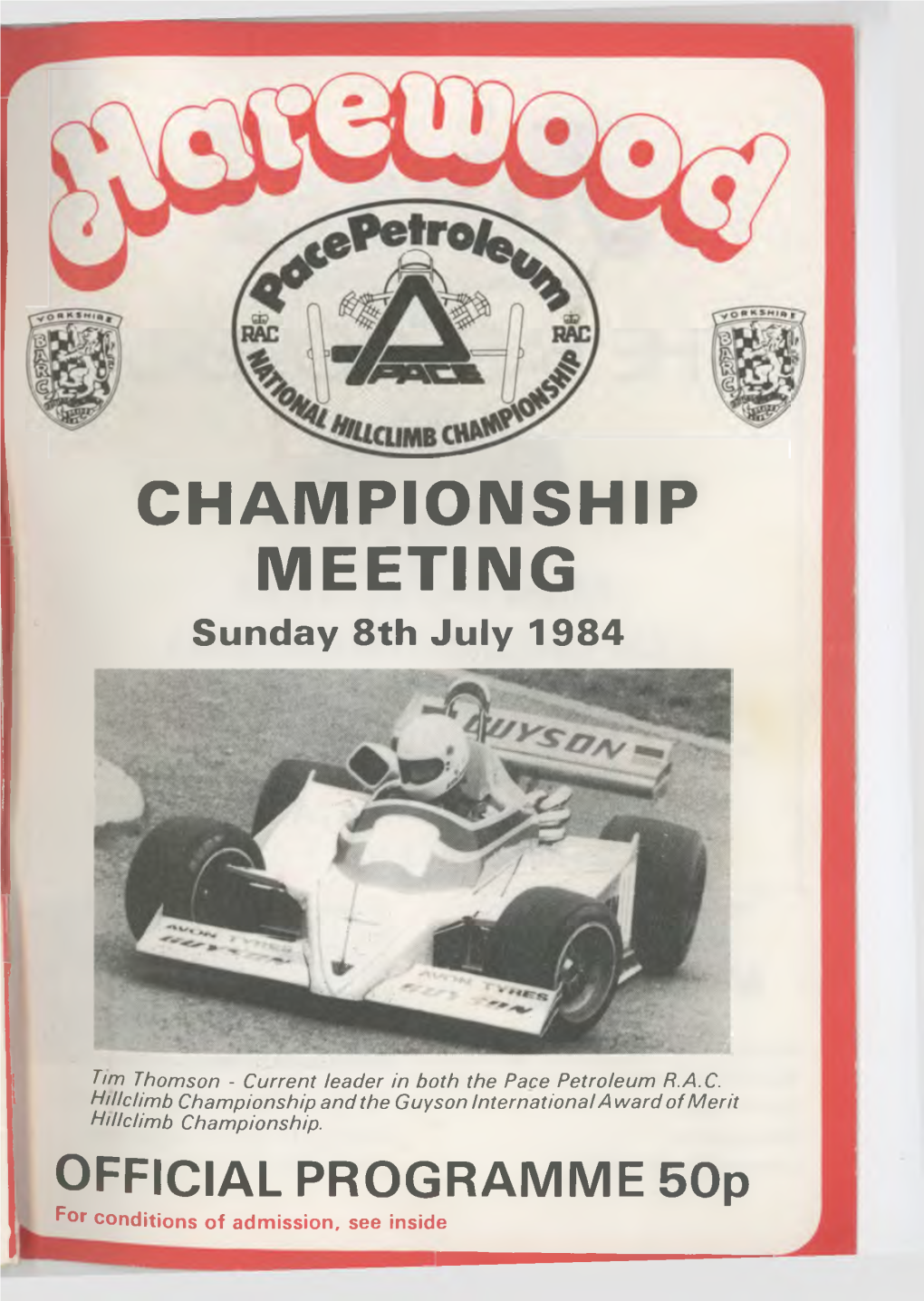 Programmes-1984-8Th-July-Rac-Championship