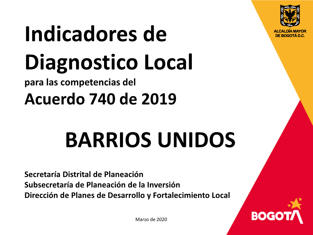 Para Las Competencias Del Acuerdo 740 De 2019 BARRIOS UNIDOS