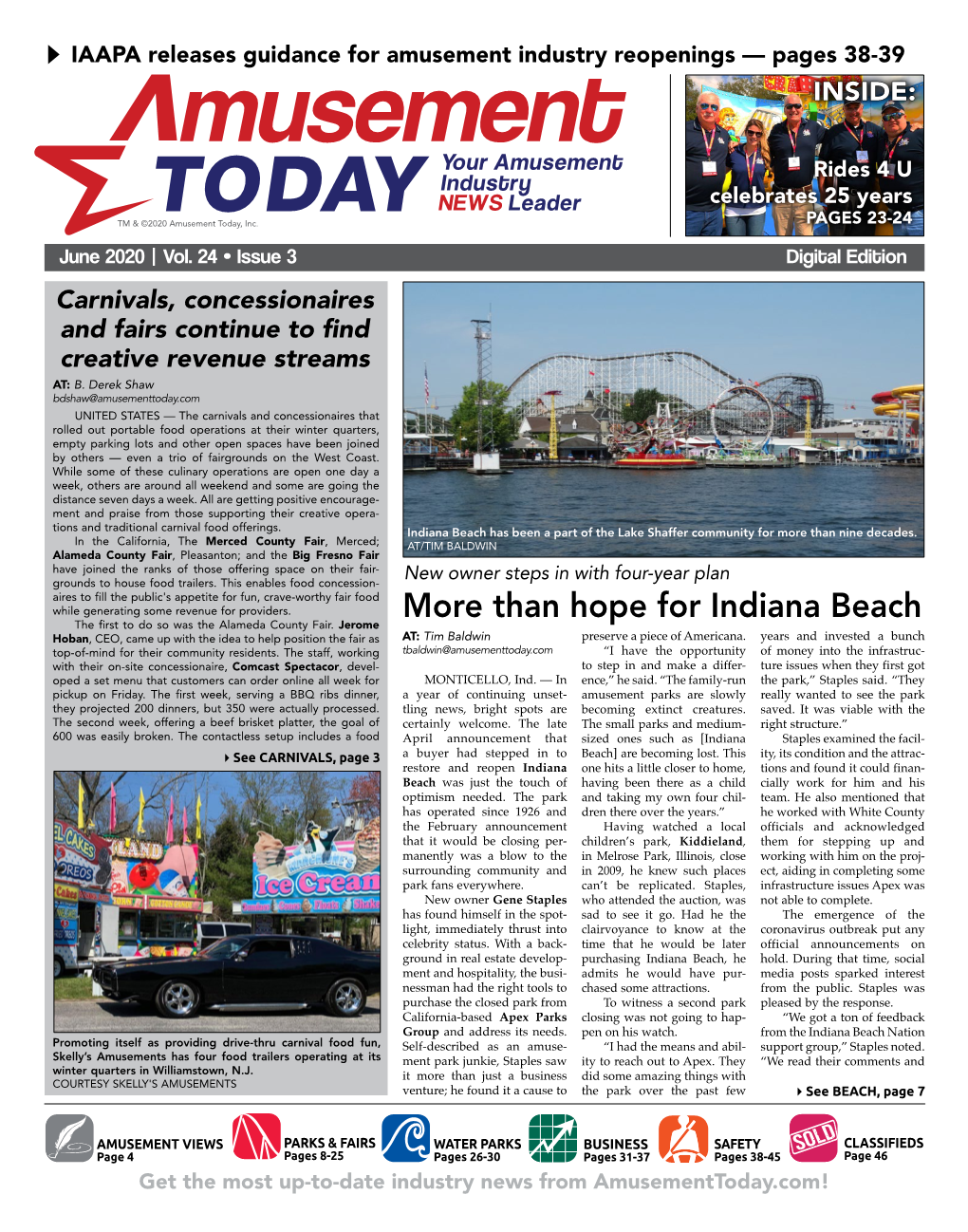 More Than Hope for Indiana Beach the First to Do So Was the Alameda County Fair