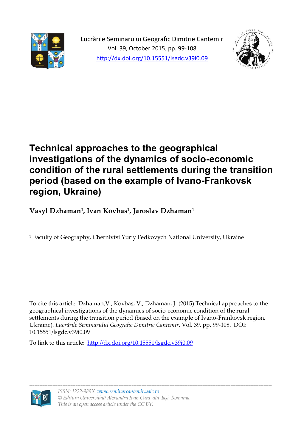 Technical Approaches to the Geographical Investigations of The