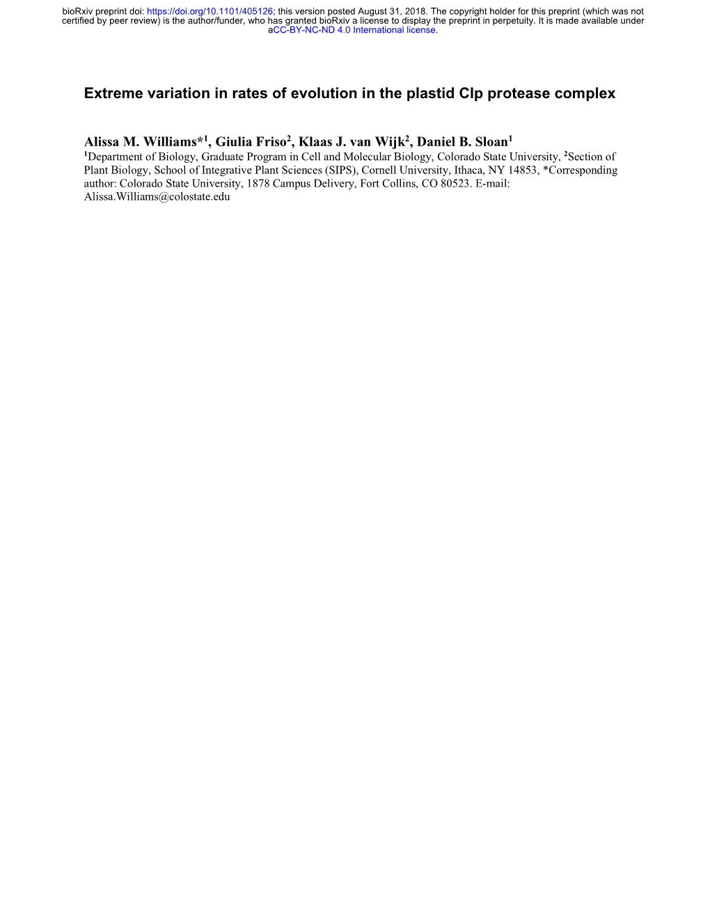 Downloaded from Genbank and Parsed with a Custom Bioperl 462 Script to Extract the Annotated Coding Sequences and Number of Exons for Clpp1 and Psaa