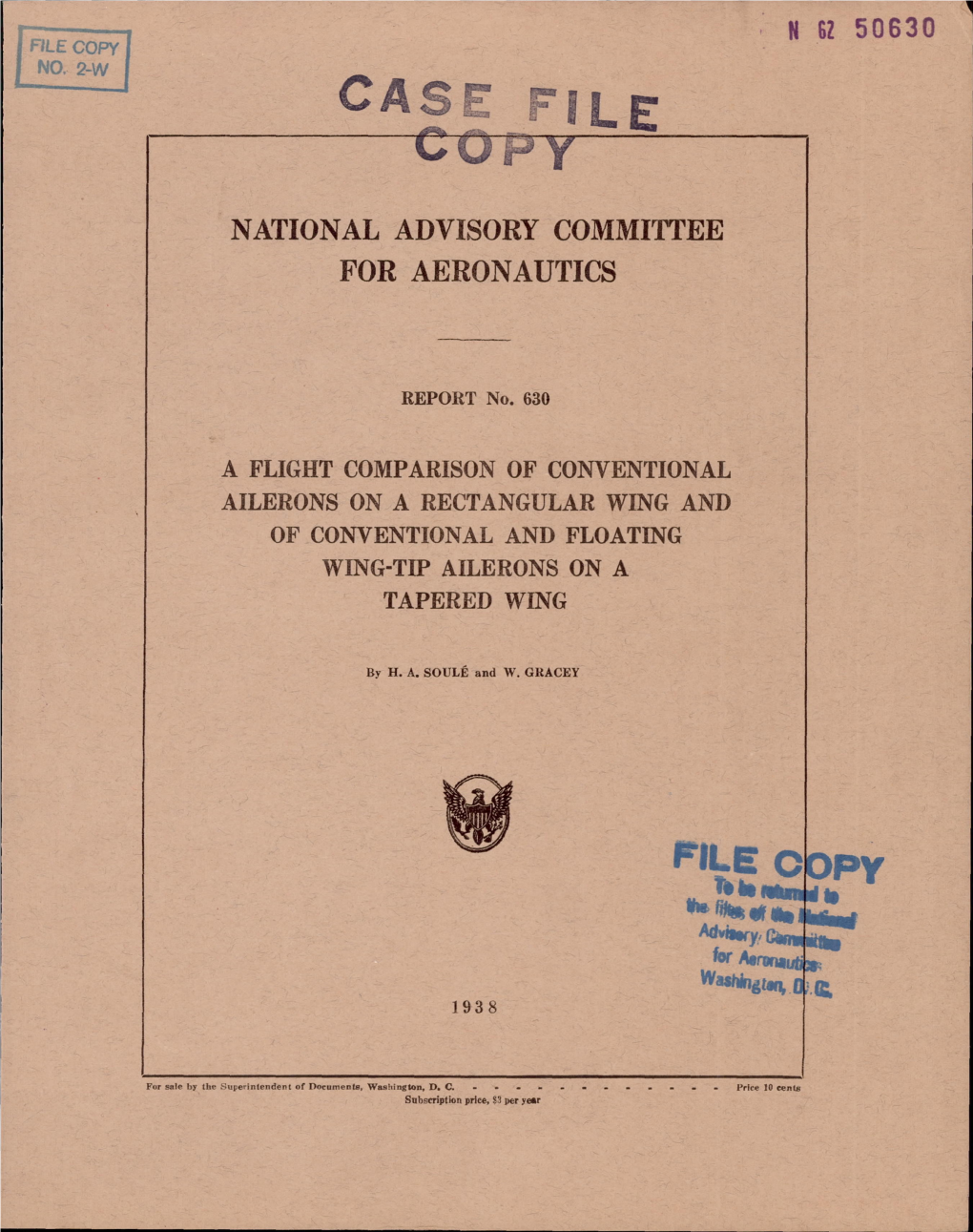 National Advisory Committee for Aeronautics