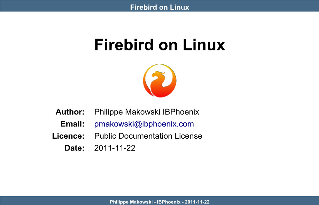 Firebird on Linux