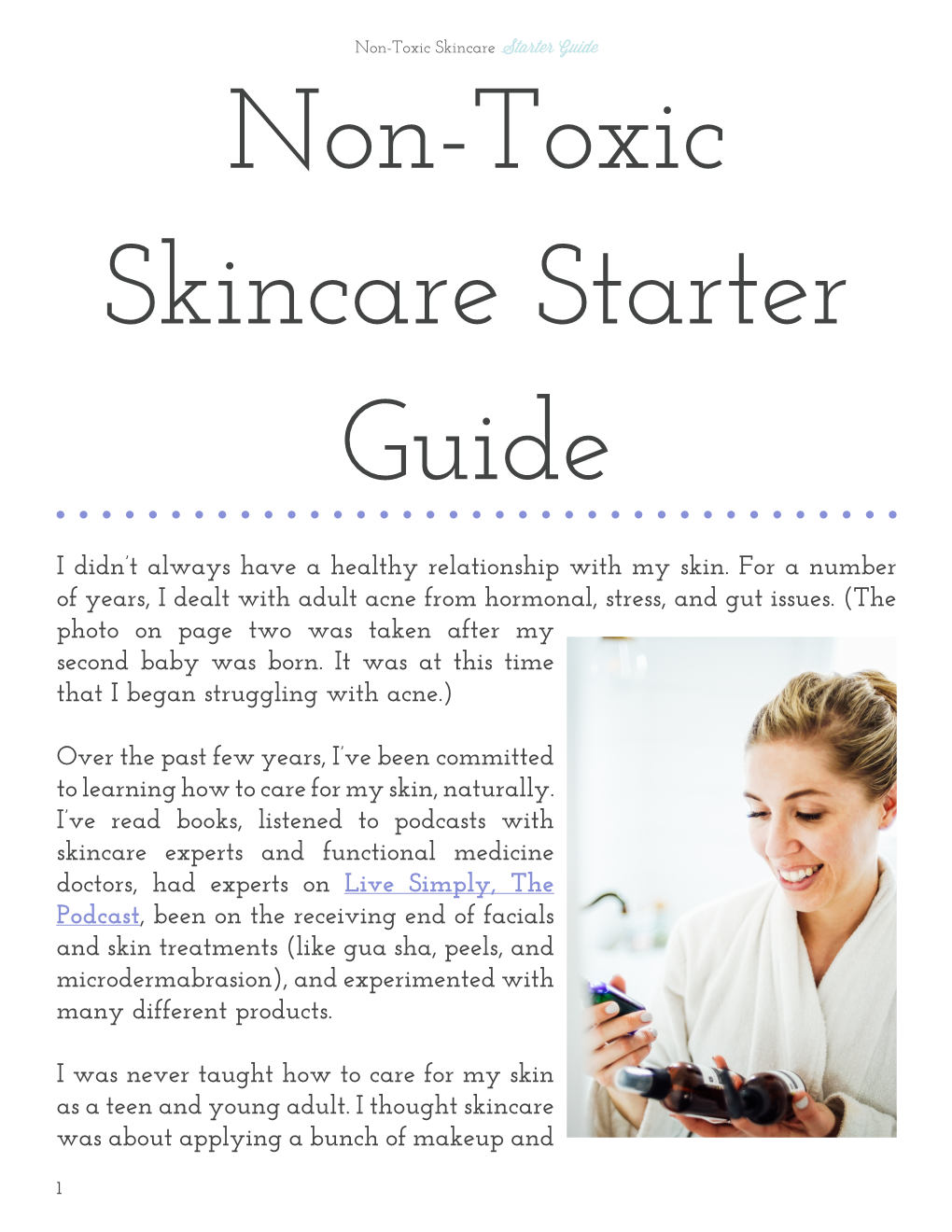 Non-Toxic Skincare Starter Guide Non-Toxic Skincare Starter Guide