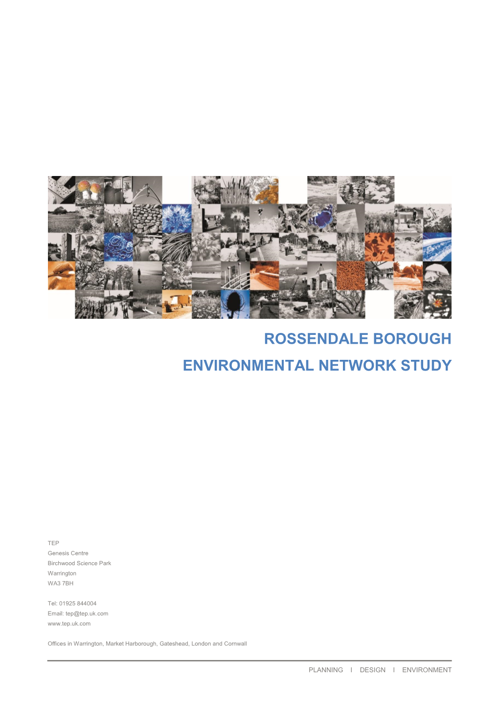 Rossendale Borough Environmental Network Study