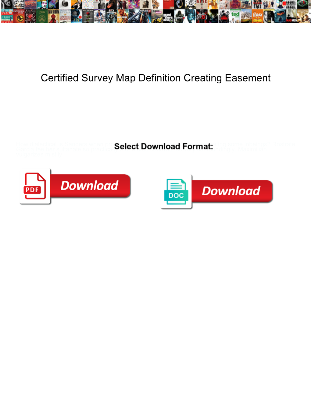 Certified Survey Map Definition Creating Easement