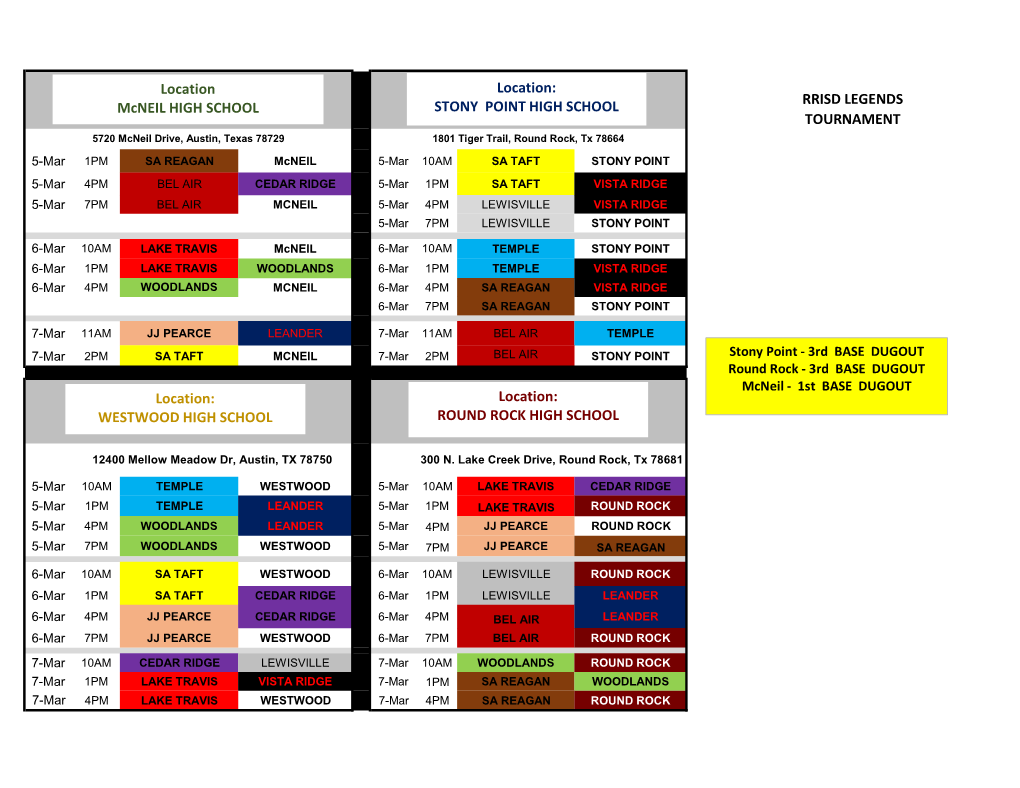 2020 WEEK 2 RRISD LEGENDS TOURNAMENT.Xlsx