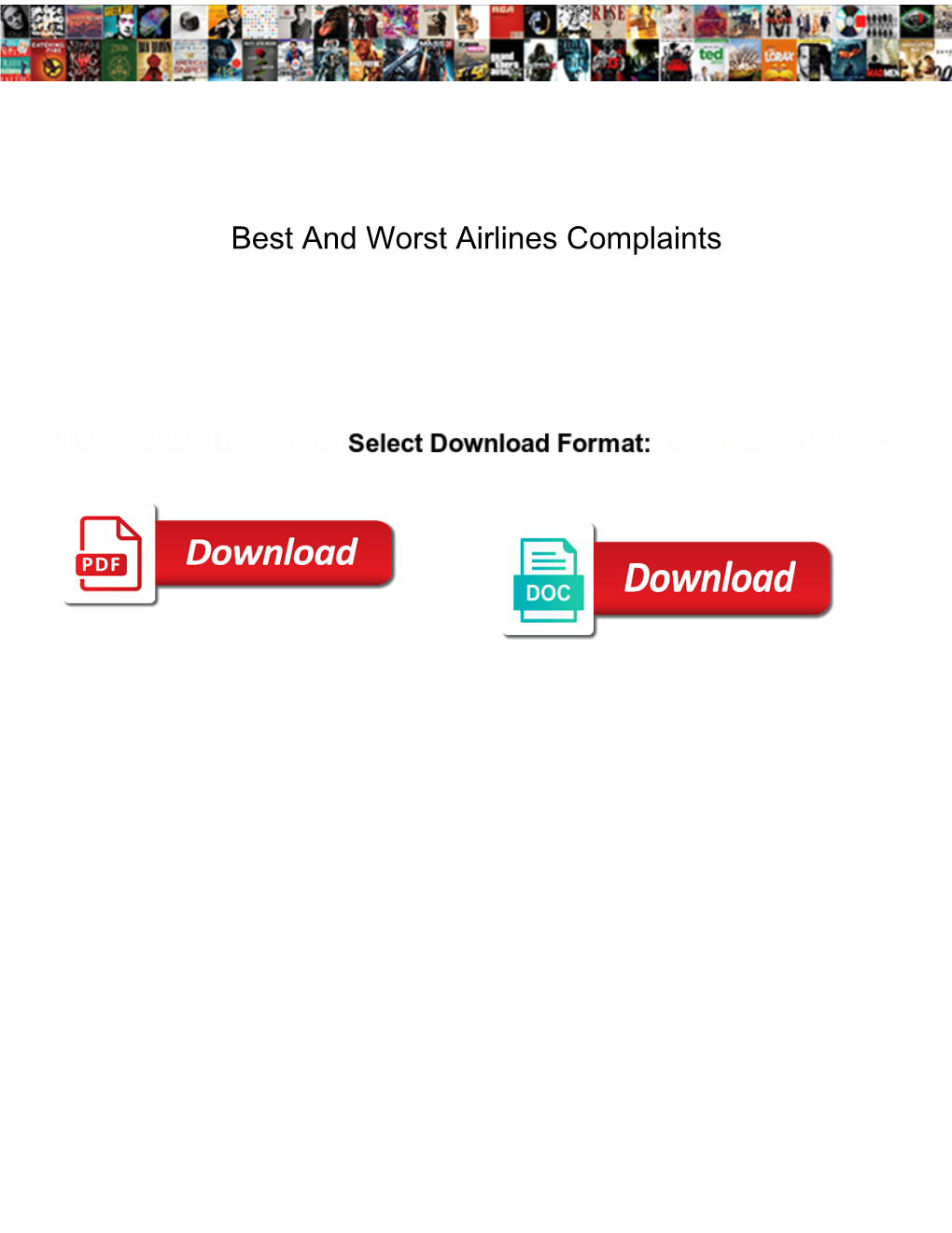 Best and Worst Airlines Complaints