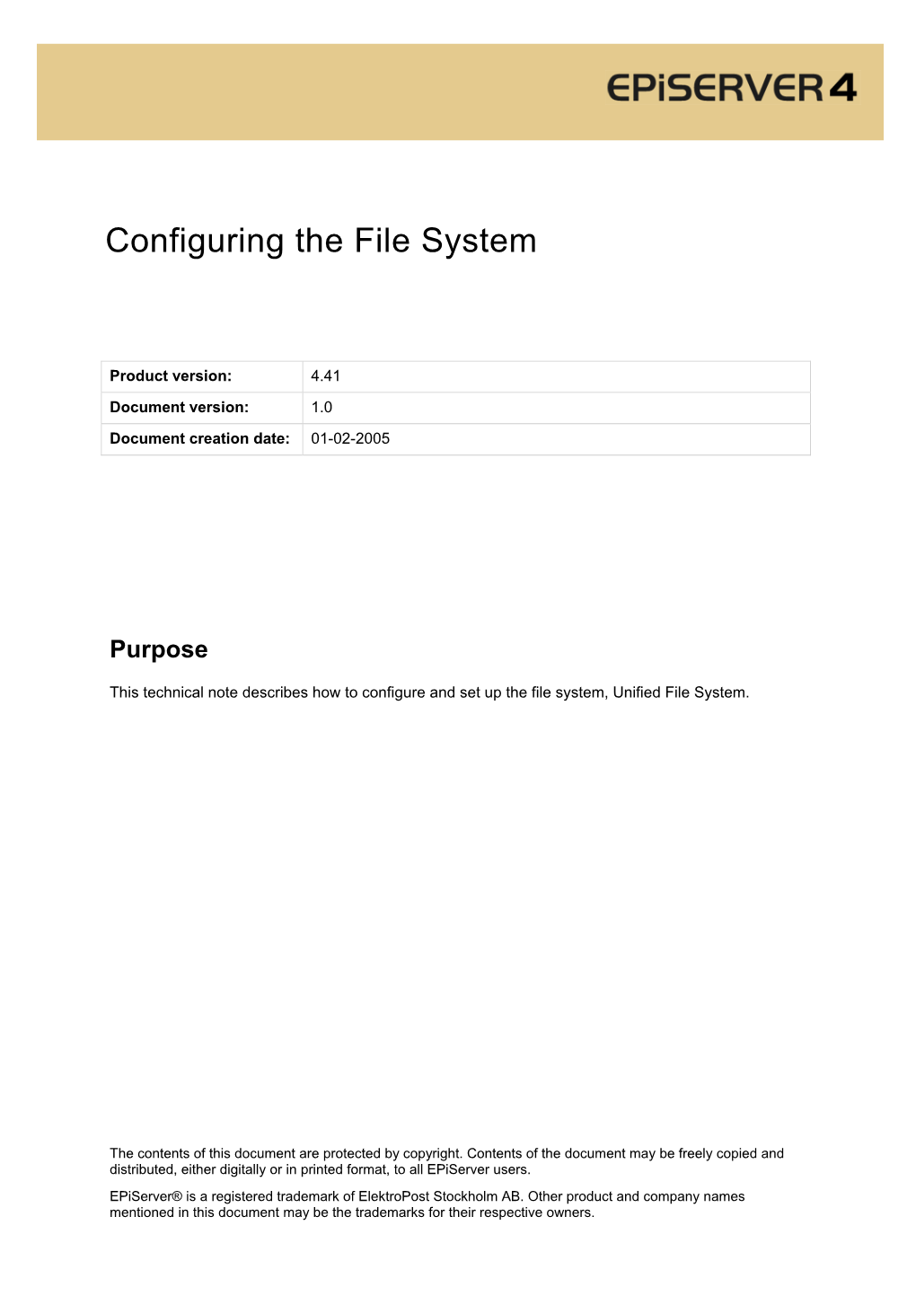 Configuring the File System