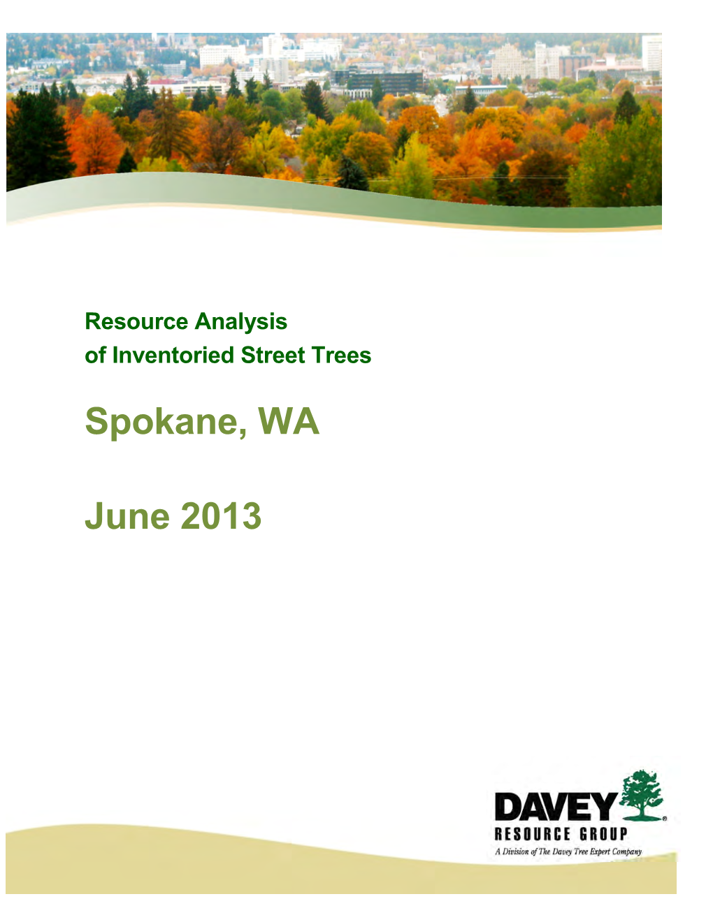 Spokane Street Tree Resource Analyisis 2013