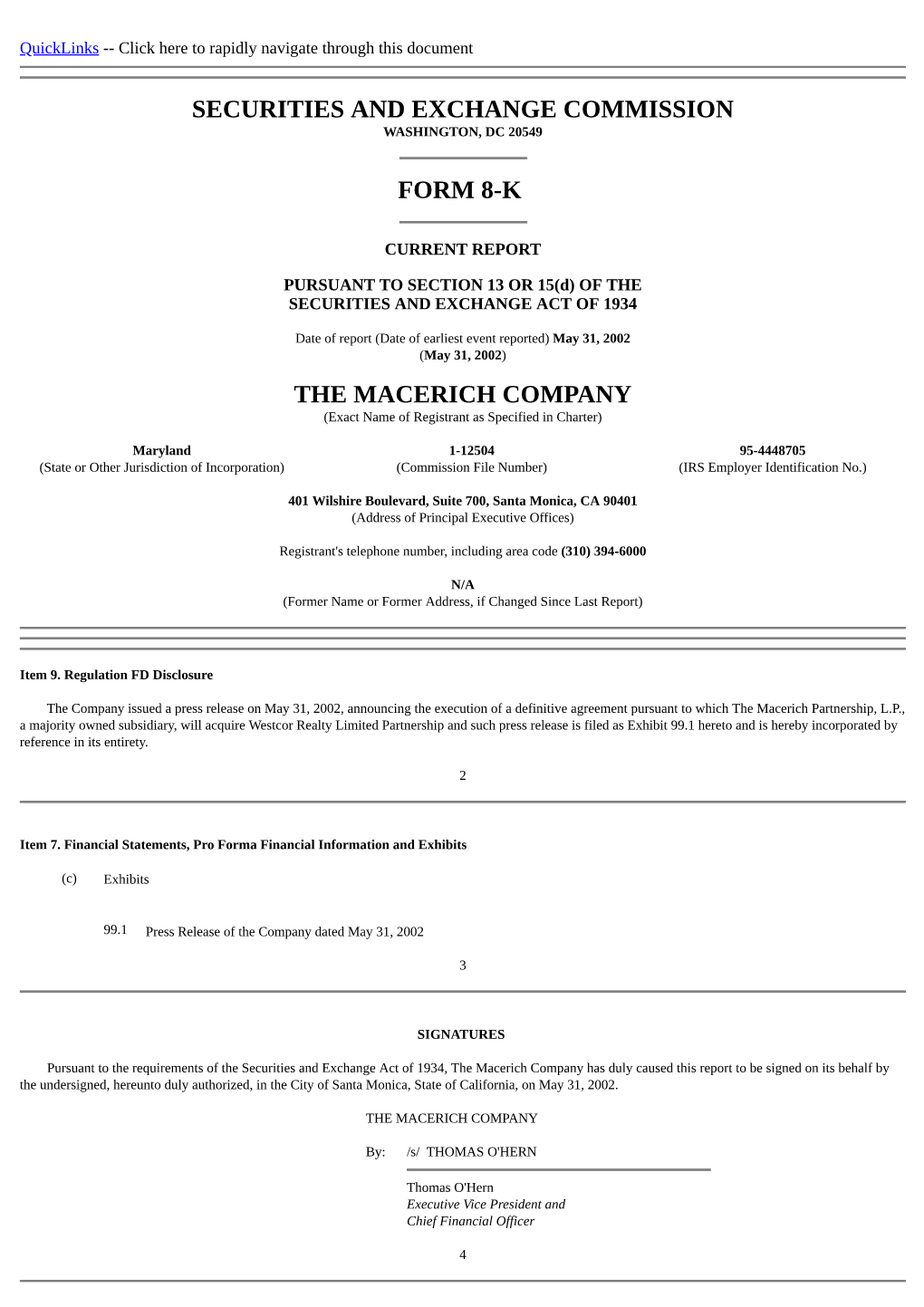 Securities and Exchange Commission Form 8