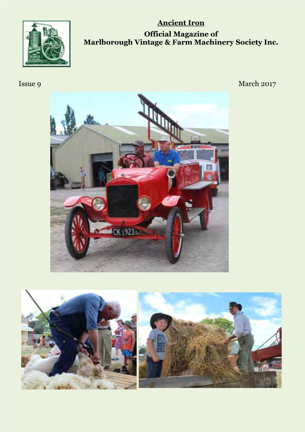 Ancient Iron Official Magazine of Marlborough Vintage & Farm Machinery Society Inc