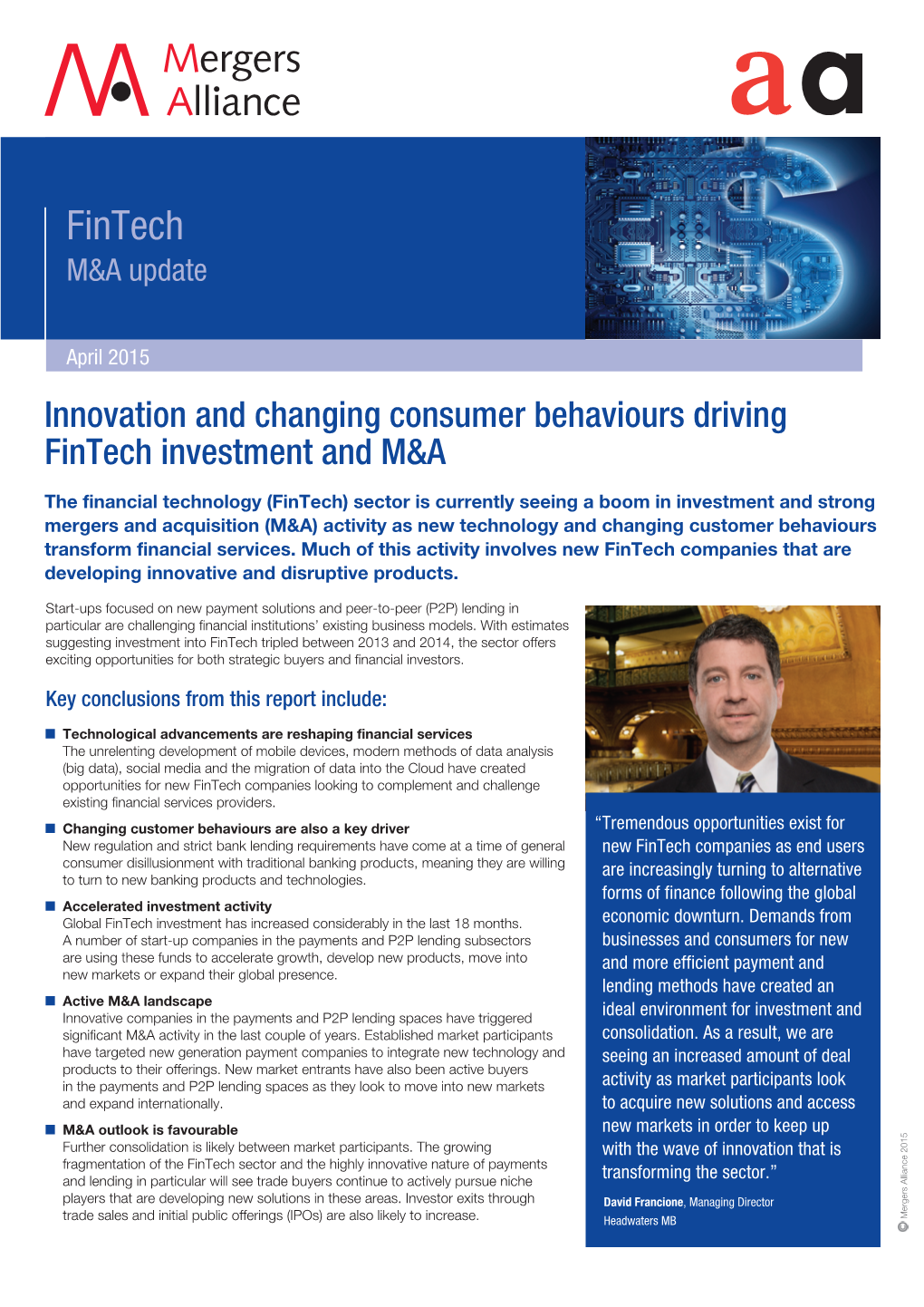 Innovation and Changing Consumer Behaviours Driving Fintech