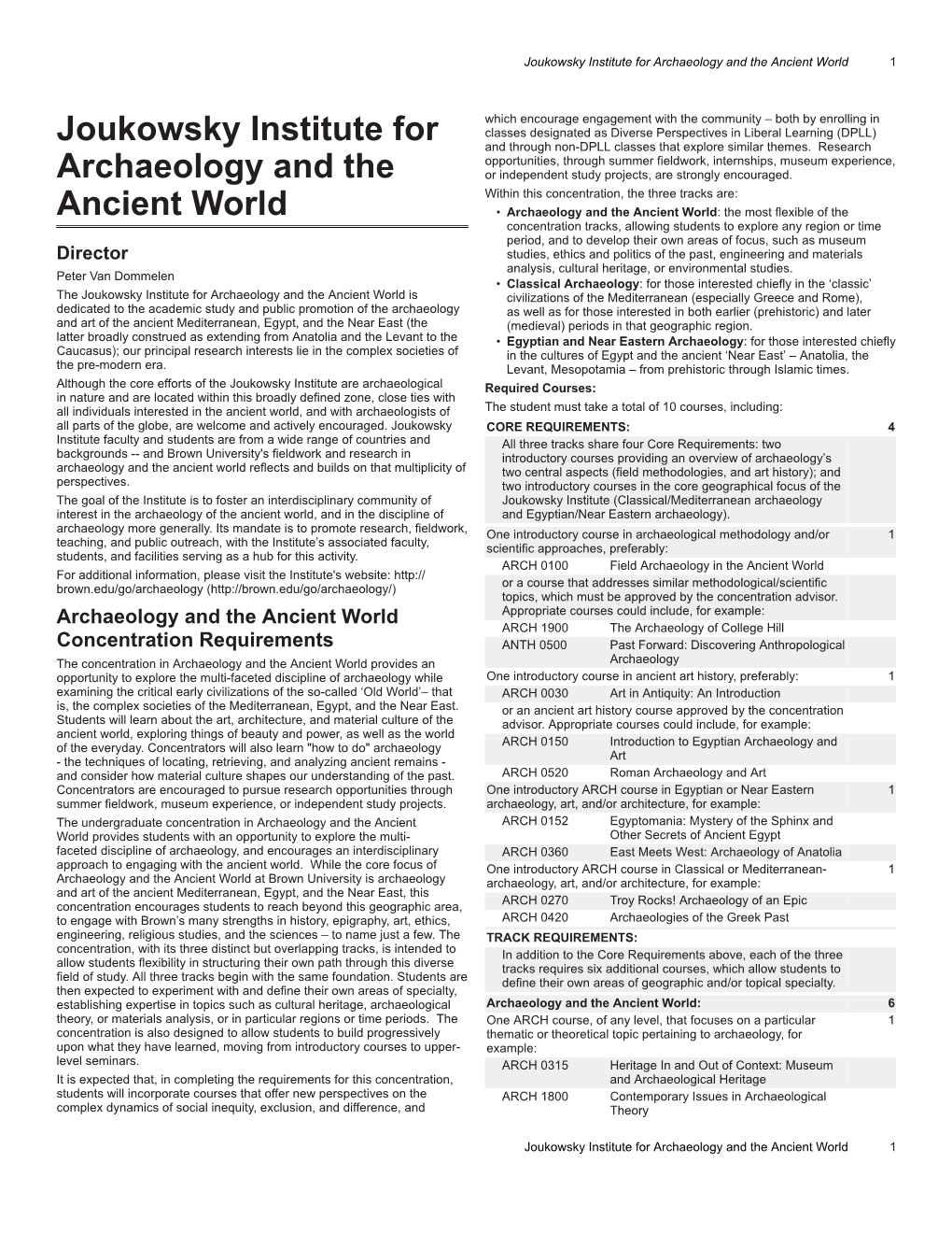 Joukowsky Institute for Archaeology and the Ancient World 1