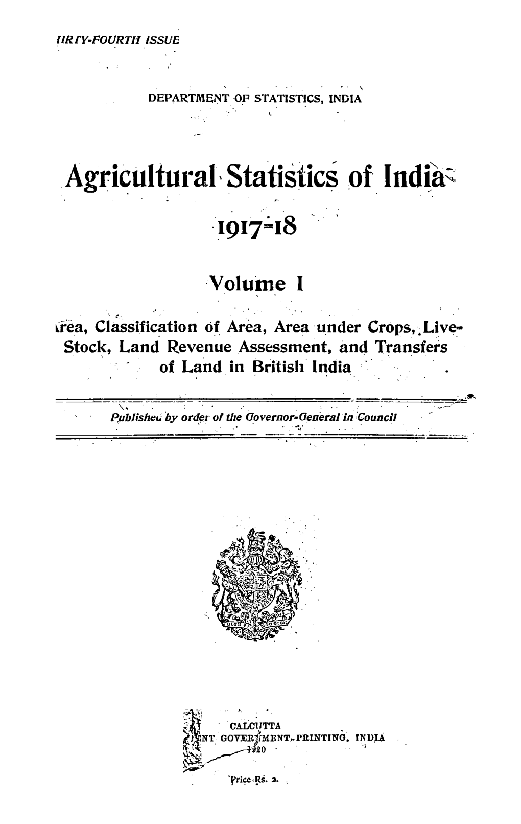 Agri~Ultural~ Statistic~ ,Of Ind~A~