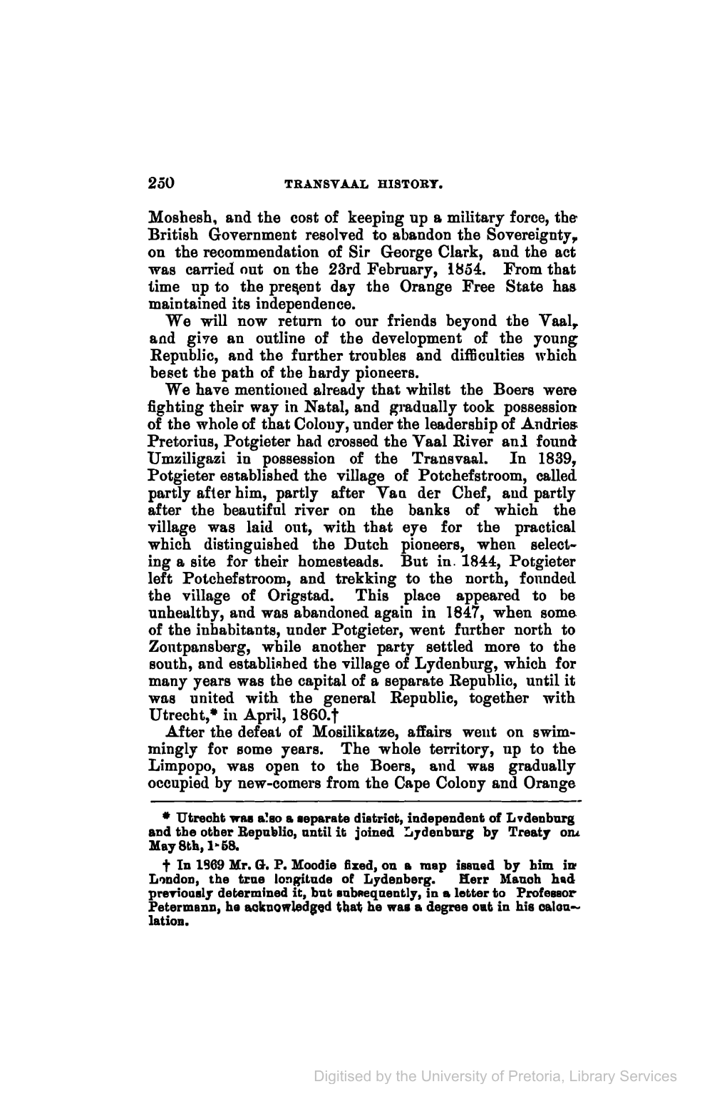 British Government Resolved to Abandon the Sovereignty,. on the Recommendation of Sir George Clark, and the Act Was Carried out on the 23Rd February, HM4