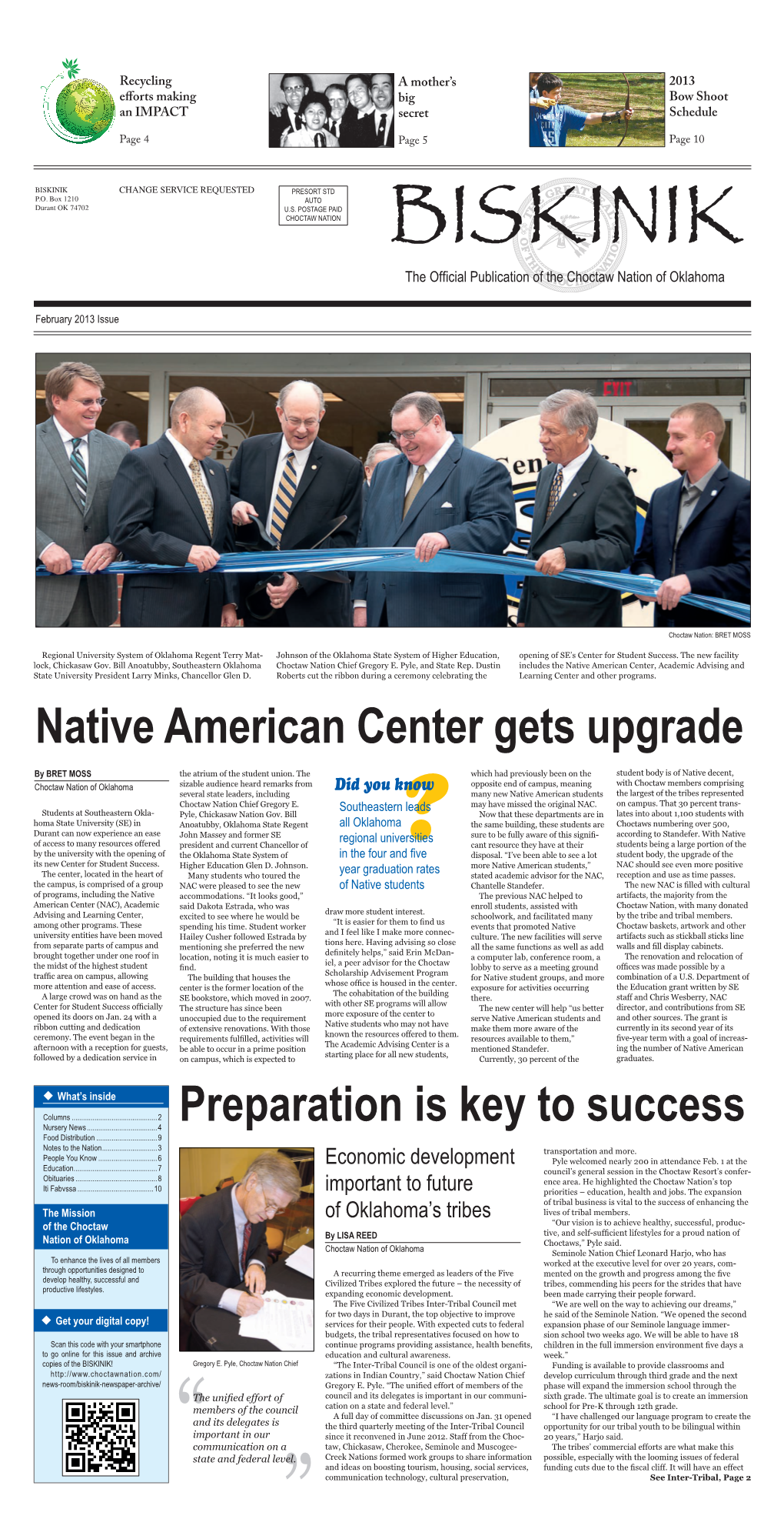 Native American Center Gets Upgrade Preparation Is Key to Success