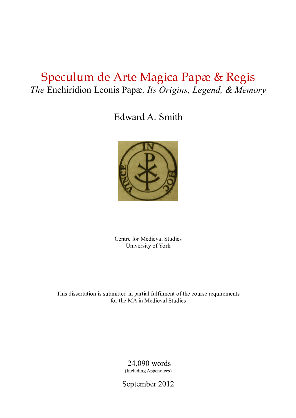 Speculum De Arte Magica Papæ & Regis